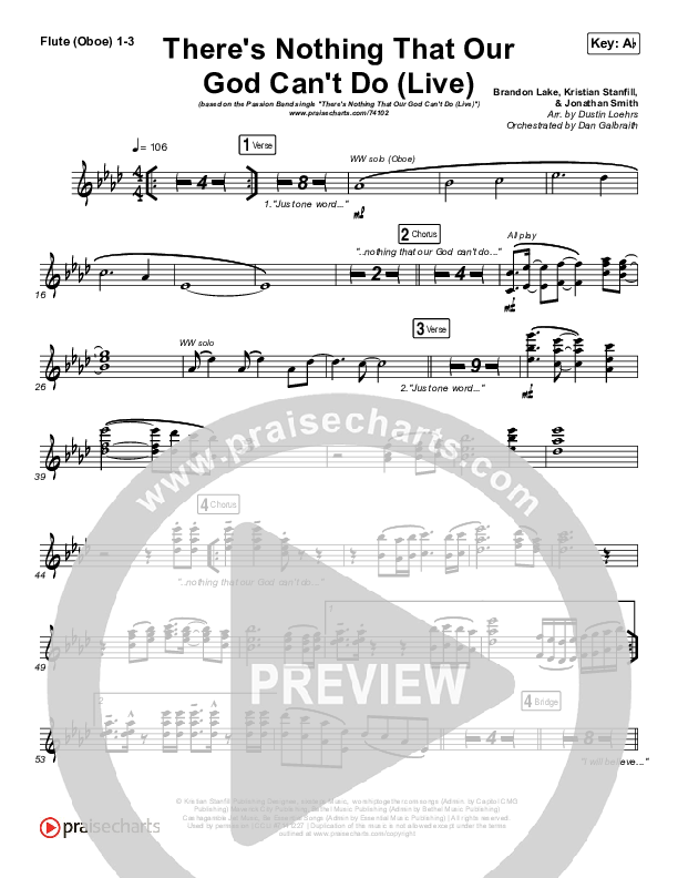 There's Nothing That Our God Can't Do (Live) Wind Pack (Passion / Kristian Stanfill)