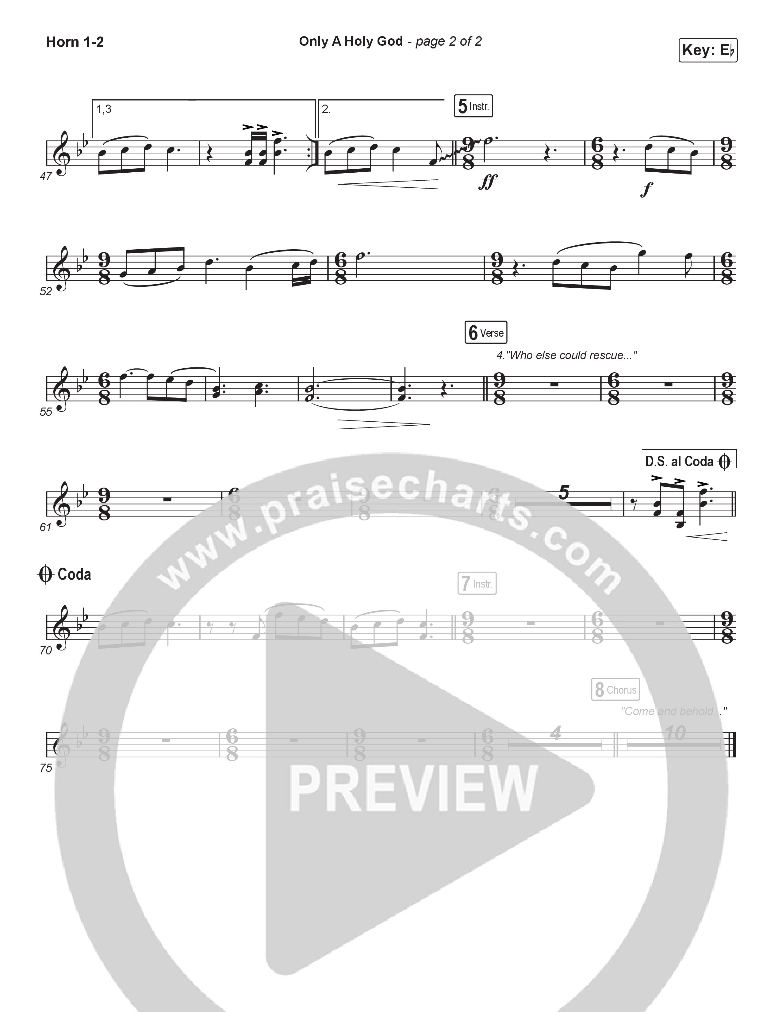 Only A Holy God (Choral Anthem SATB) Brass Pack (CityAlight / Arr. Luke Gambill)