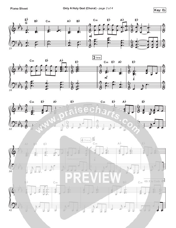 Only A Holy God (Choral Anthem SATB) Piano Sheet (CityAlight / Arr. Luke Gambill)