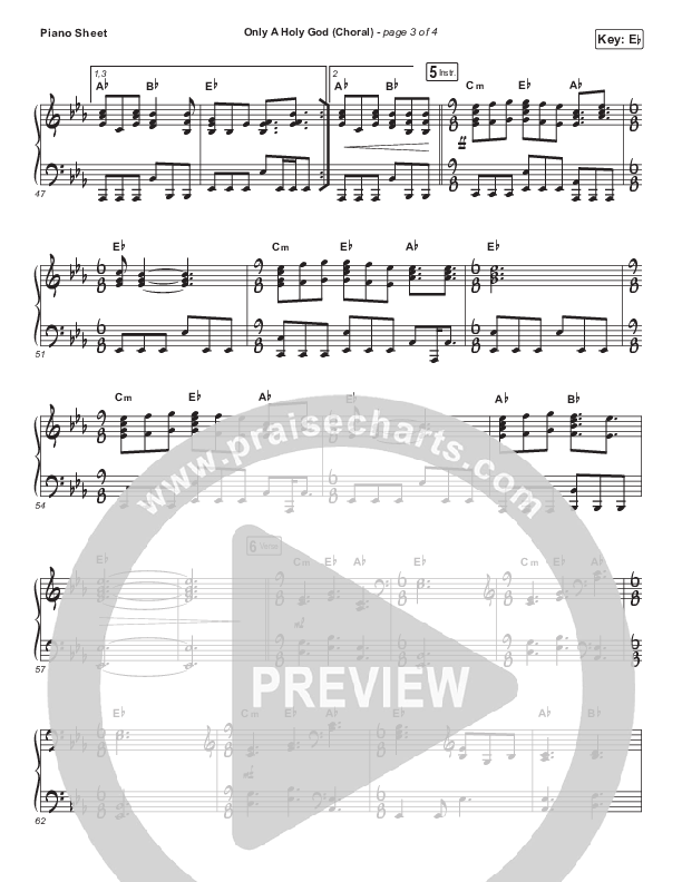 Only A Holy God (Choral Anthem SATB) Piano Sheet (CityAlight / Arr. Luke Gambill)