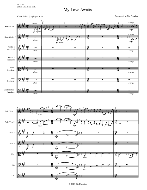 My Love Awaits (Instrumental) Conductor's Score (Ric Flauding)