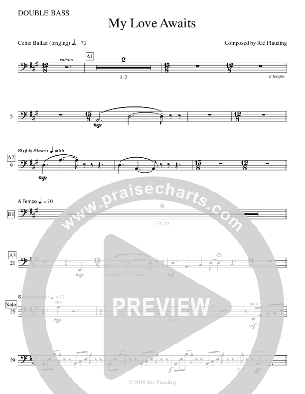 My Love Awaits (Instrumental) Contrabass (Ric Flauding)