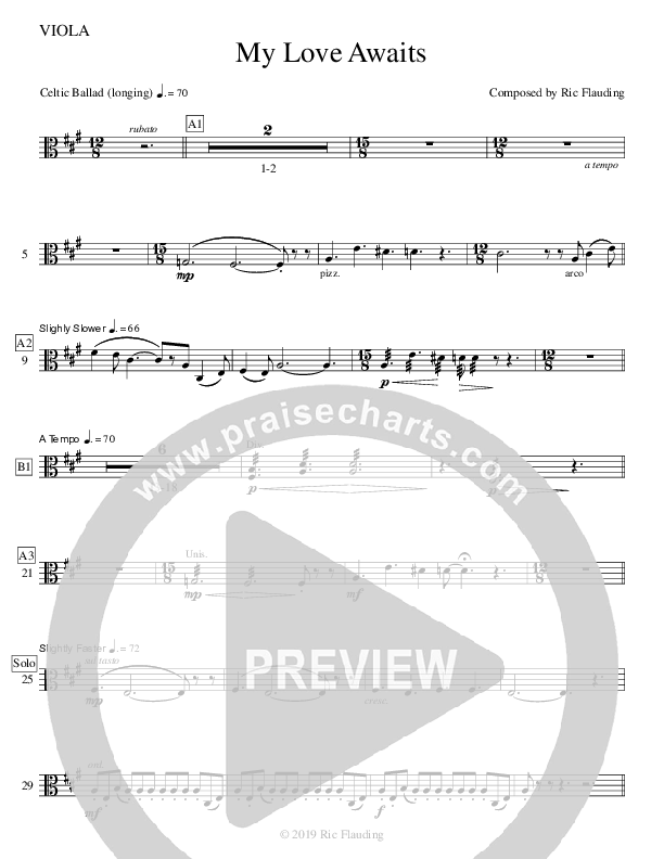My Love Awaits (Instrumental) Viola (Ric Flauding)