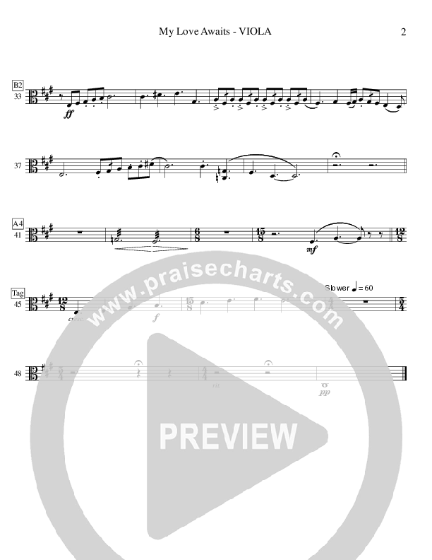 My Love Awaits (Instrumental) Viola (Ric Flauding)