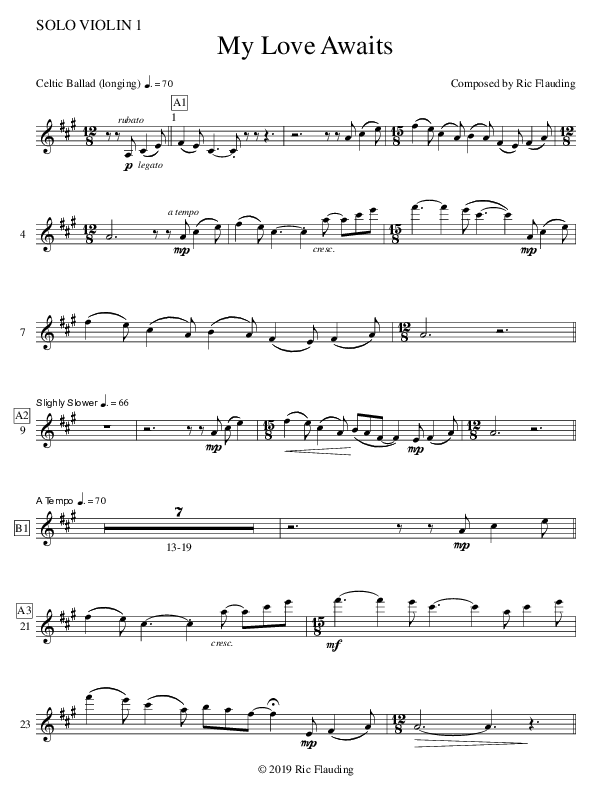 My Love Awaits (Instrumental) Violins (Ric Flauding)