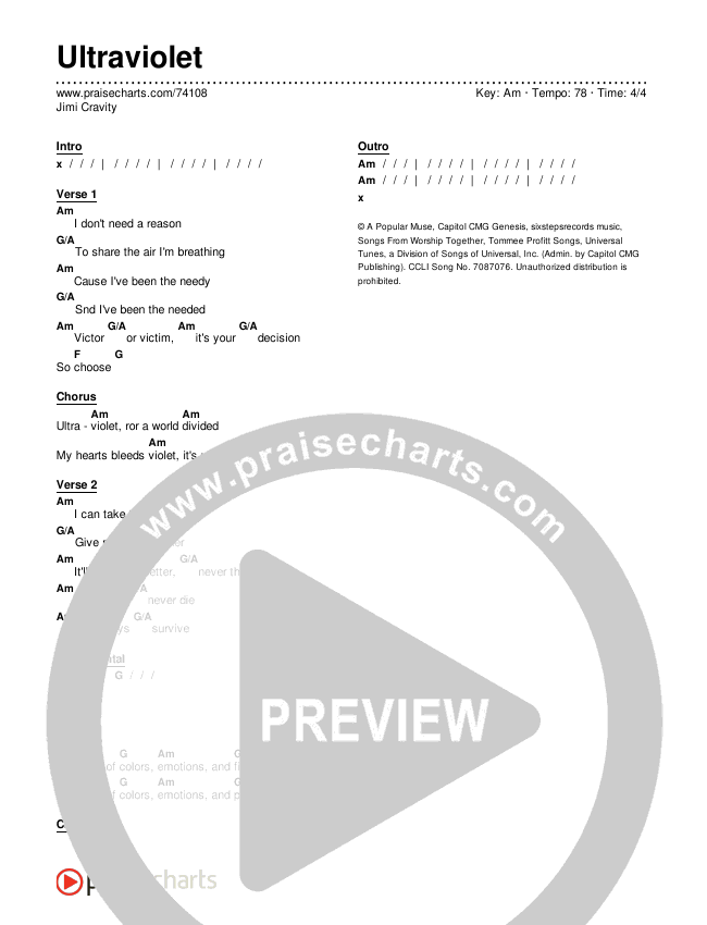 Ultraviolet Chords & Lyrics (Jimi Cravity)