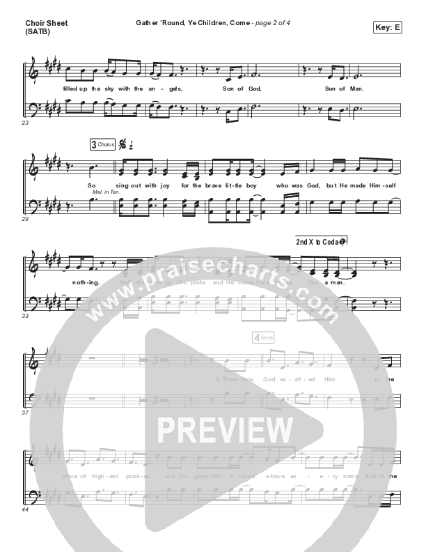 Gather Round Ye Children Come Choir Sheet (SATB) (Andrew Peterson)