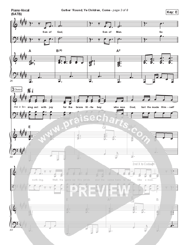 Gather Round Ye Children Come Piano/Vocal Pack (Andrew Peterson)