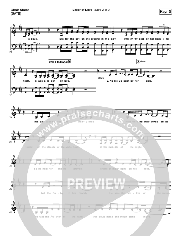 Labor Of Love Choir Vocals (SATB) (Andrew Peterson)