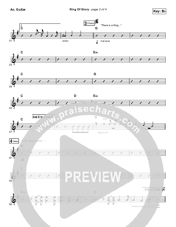 King Of Glory (Live) Acoustic Guitar (Passion)