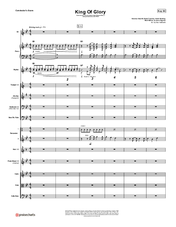 King Of Glory (Live) Conductor's Score (Passion)