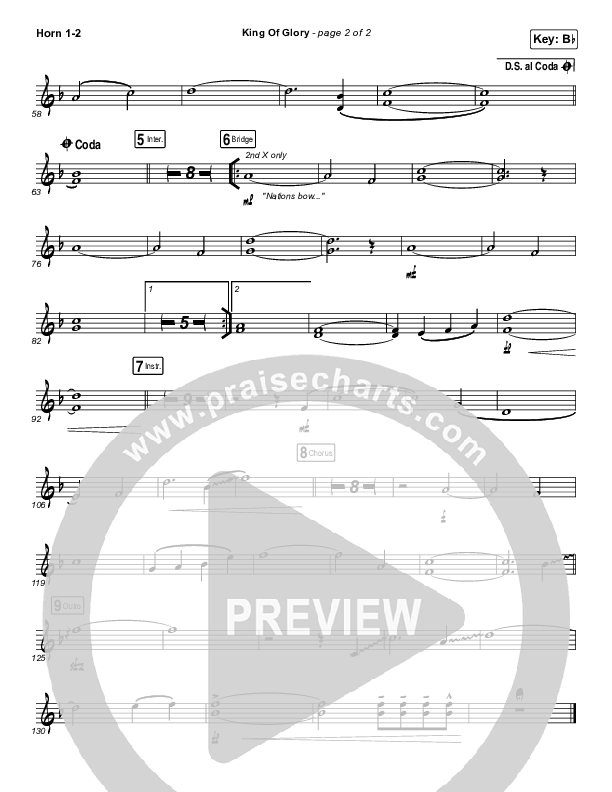 King Of Glory (Live) French Horn 1/2 (Passion)