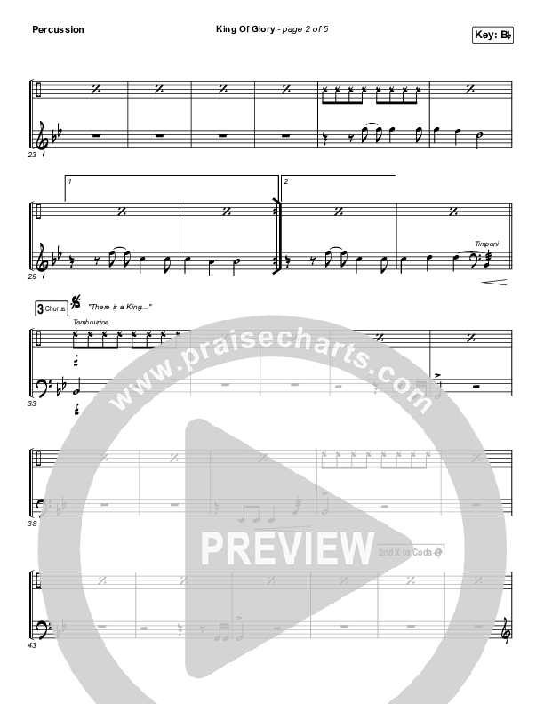 King Of Glory (Live) Percussion (Passion)