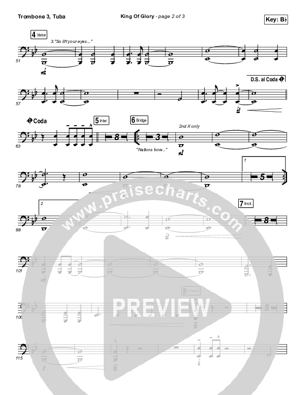 King Of Glory (Live) Trombone 3/Tuba (Passion)