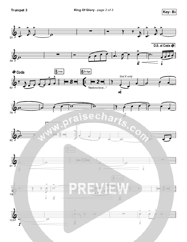 King Of Glory (Live) Trumpet 3 (Passion)