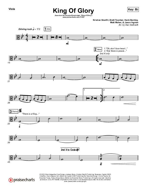 King Of Glory (Live) Viola (Passion)