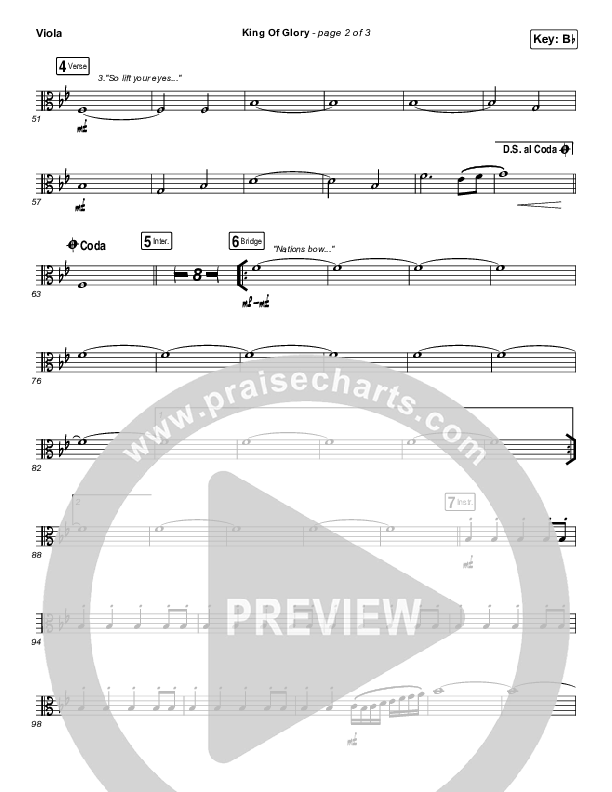 King Of Glory (Live) Viola (Passion)