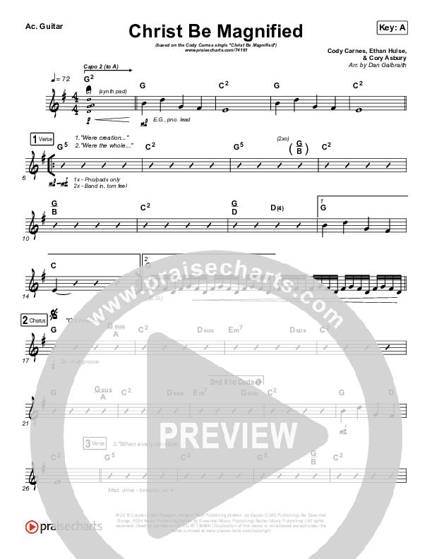 Christ Be Magnified Acoustic Guitar (Cody Carnes)