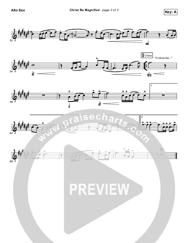 Christ Be Magnified Alto Sax (Cody Carnes)