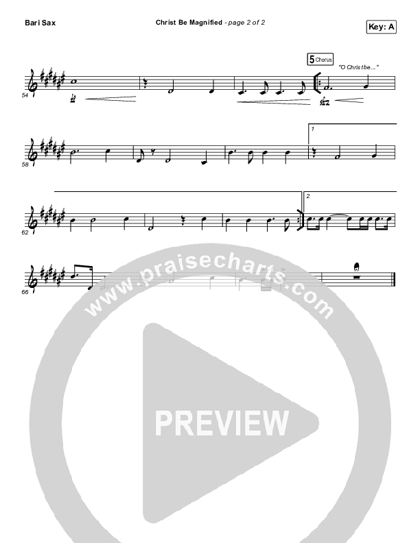 Christ Be Magnified Bari Sax (Cody Carnes)