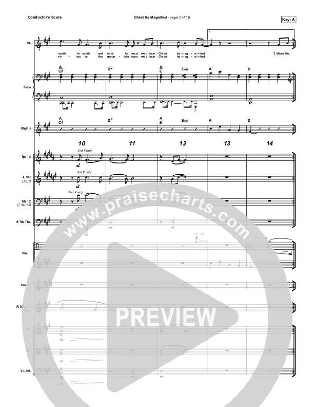 Christ Be Magnified Conductor's Score (Cody Carnes)