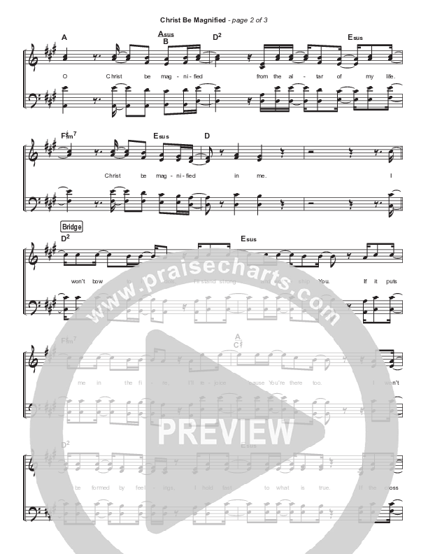Christ Be Magnified Hymn Sheet (Cody Carnes)