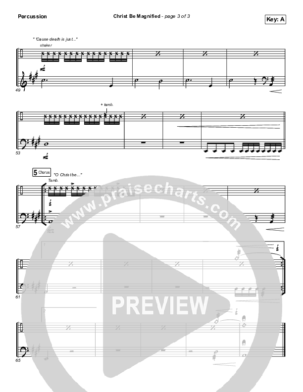 Christ Be Magnified Percussion (Cody Carnes)