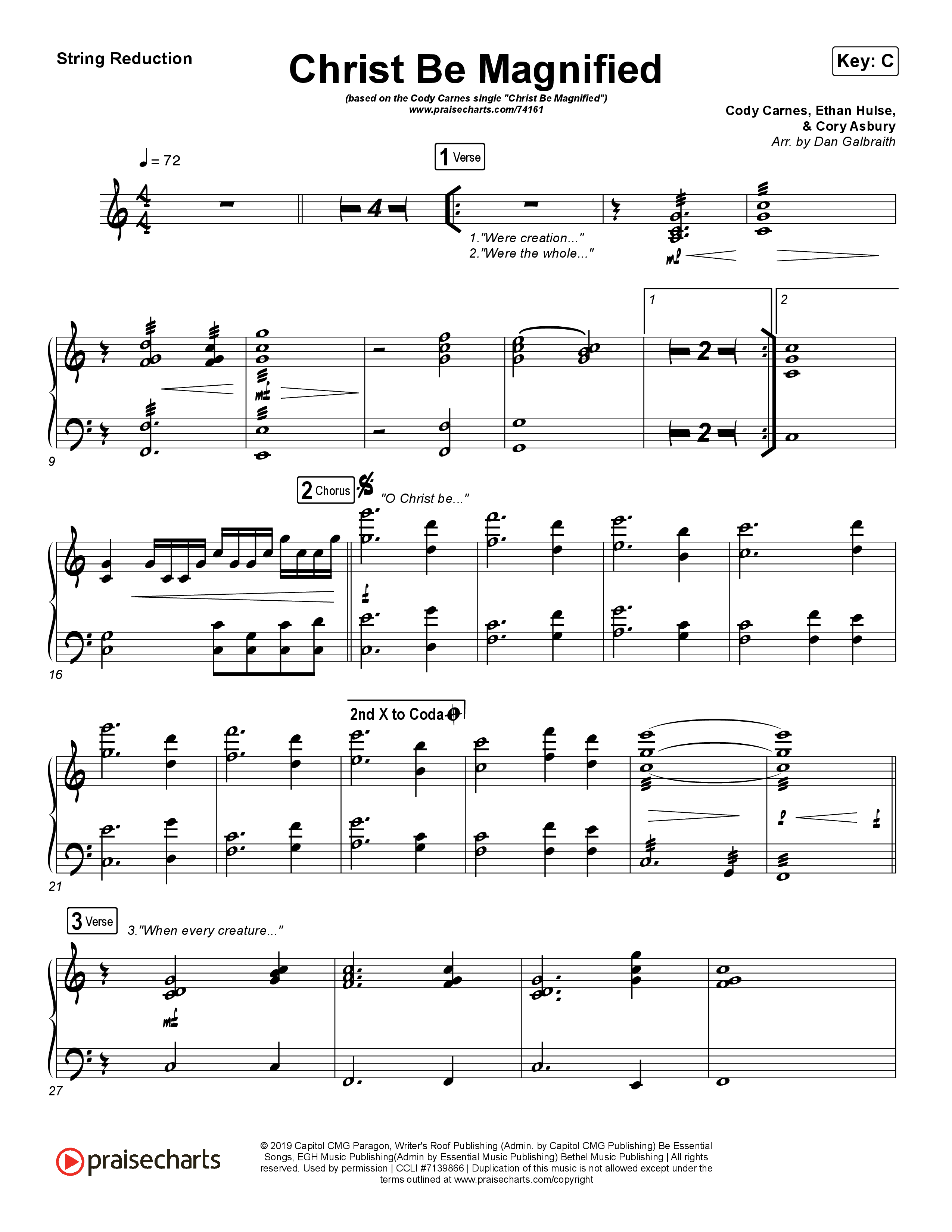 Christ Be Magnified String Reduction (Cody Carnes)