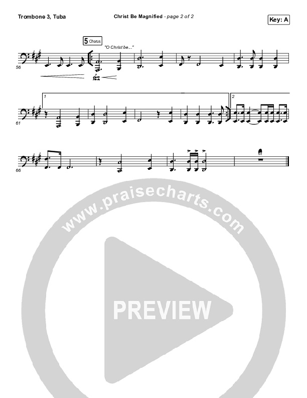 Christ Be Magnified Trombone 3/Tuba (Cody Carnes)