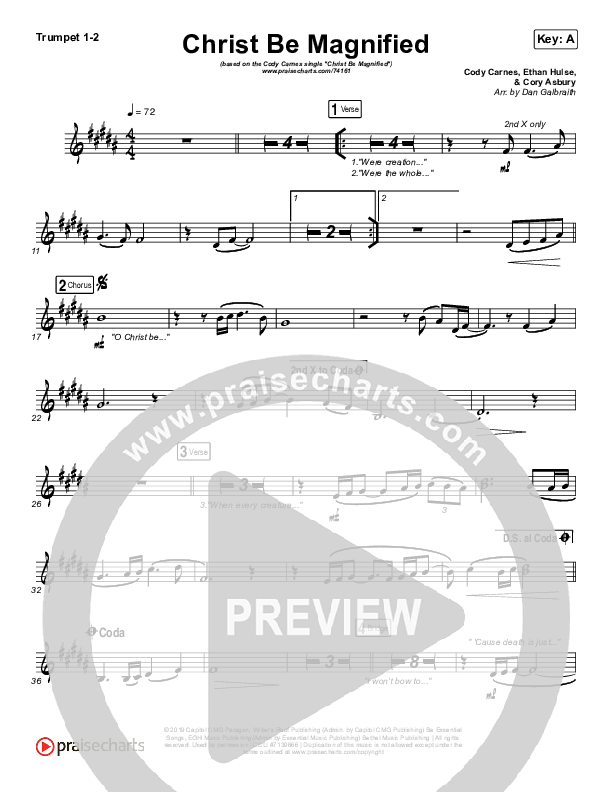 Christ Be Magnified Brass Pack (Cody Carnes)