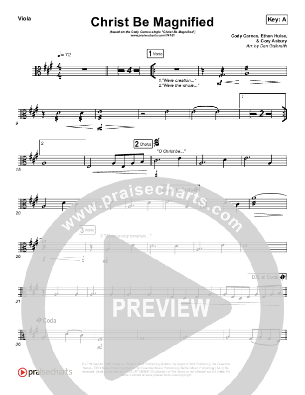 Christ Be Magnified Viola (Cody Carnes)