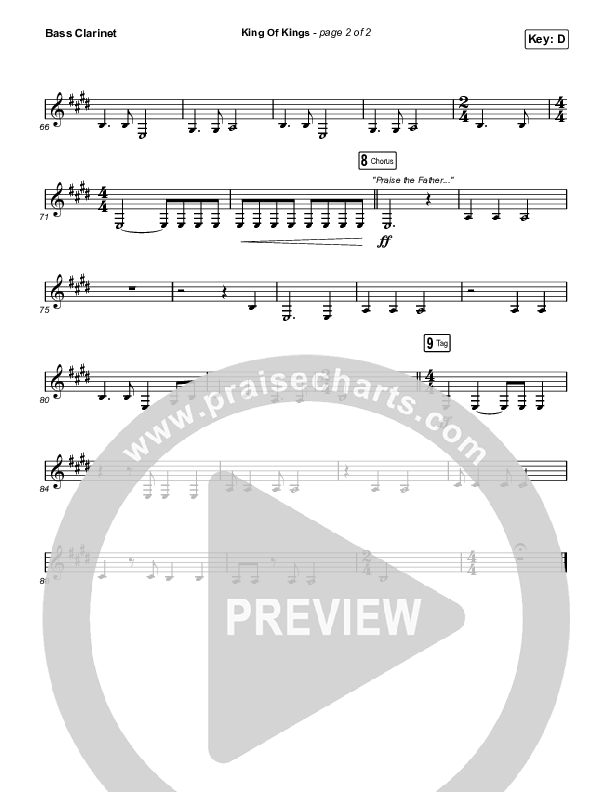 King Of Kings Bass Clarinet (Travis Cottrell / Lily Cottrell)