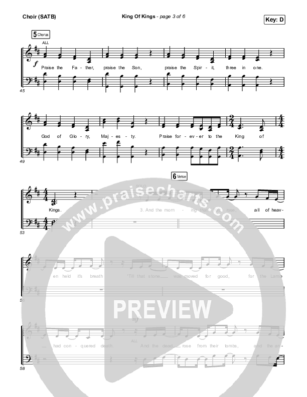 King Of Kings Choir Sheet (SATB) (Travis Cottrell / Lily Cottrell)