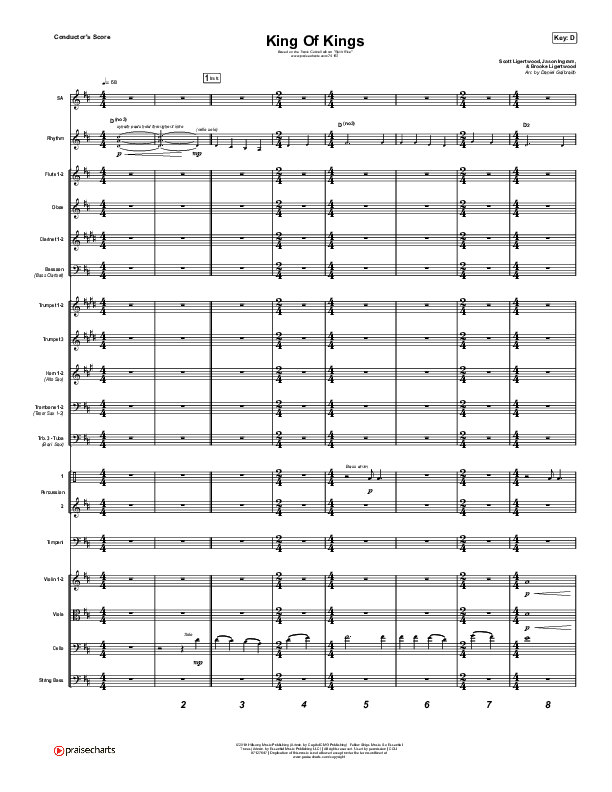 King Of Kings Conductor's Score (Travis Cottrell / Lily Cottrell)
