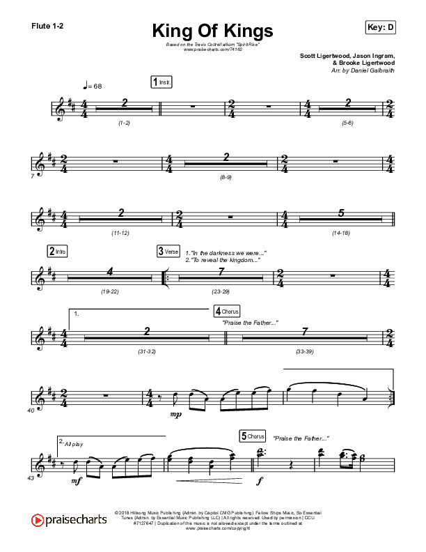 King Of Kings Flute 1/2 (Travis Cottrell / Lily Cottrell)