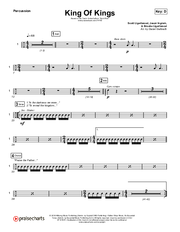 King Of Kings Percussion (Travis Cottrell / Lily Cottrell)