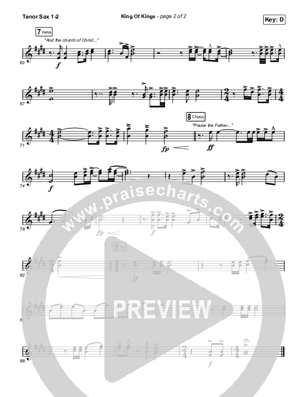 King Of Kings Tenor Sax 1/2 (Travis Cottrell / Lily Cottrell)