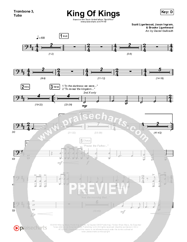 King Of Kings Trombone 3/Tuba (Travis Cottrell / Lily Cottrell)