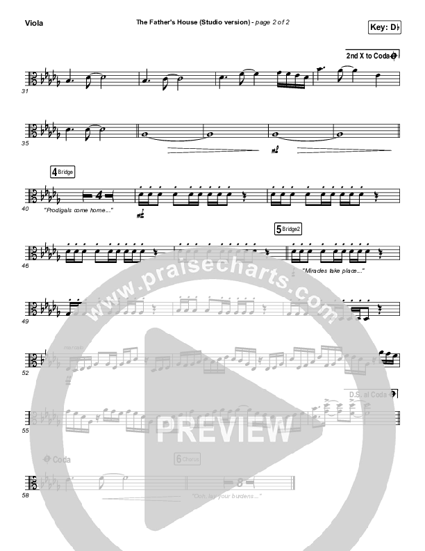 The Father's House (Studio) Viola (Cory Asbury)