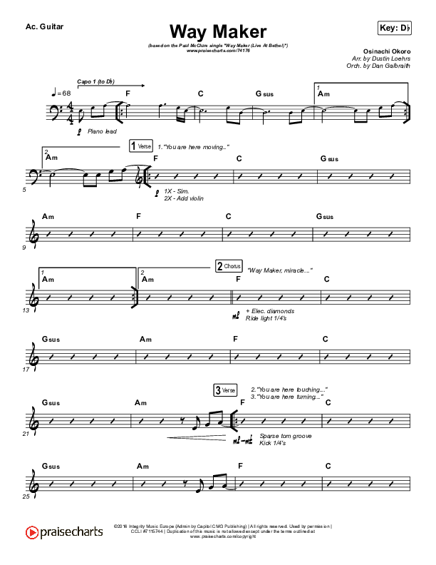 Way Maker - Bethel Music