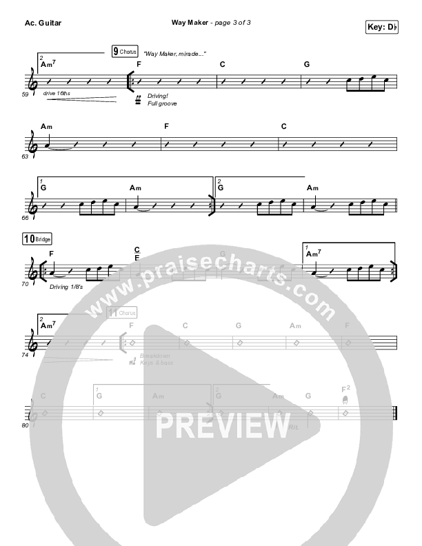 Way Maker (Live At Bethel) Acoustic Guitar (Paul McClure / Hannah McClure / The McClures)