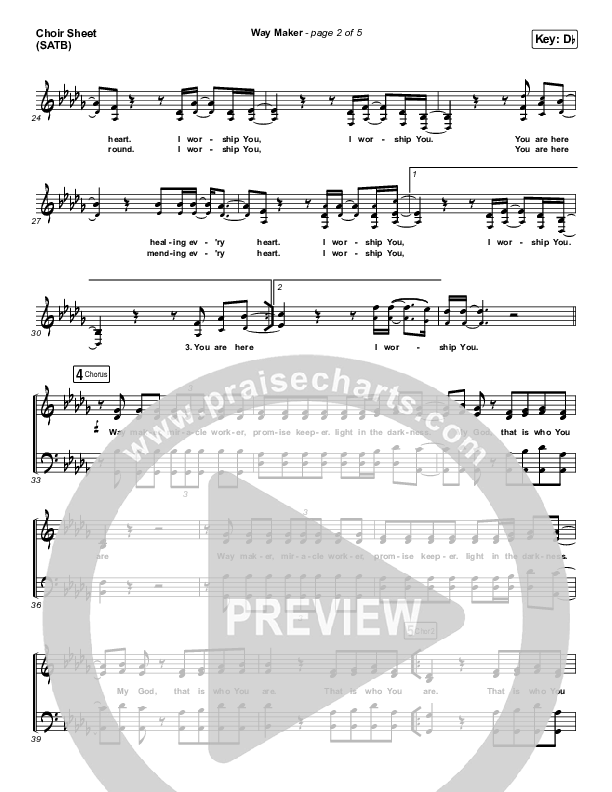 Way Maker (Live At Bethel) Choir Vocals (SATB) (Paul McClure / Hannah McClure / The McClures)