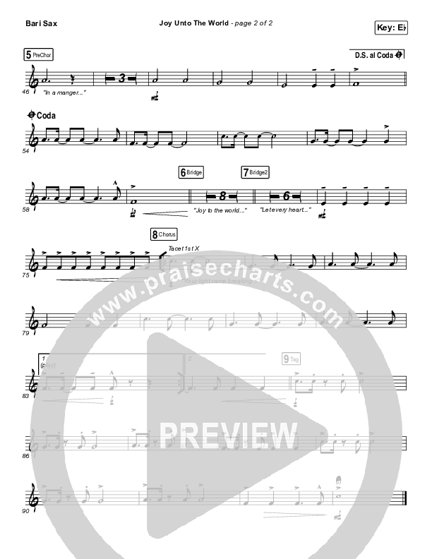 Joy Unto The World Bari Sax (The Afters)