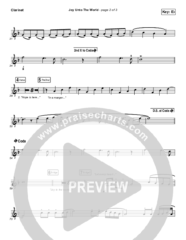 Joy Unto The World Clarinet (The Afters)