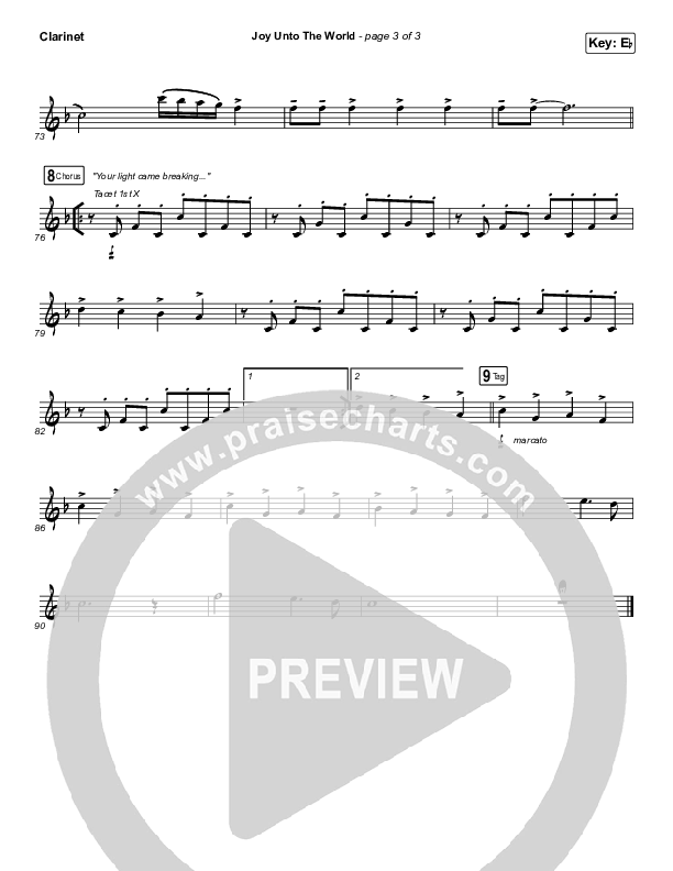 Joy Unto The World Clarinet (The Afters)