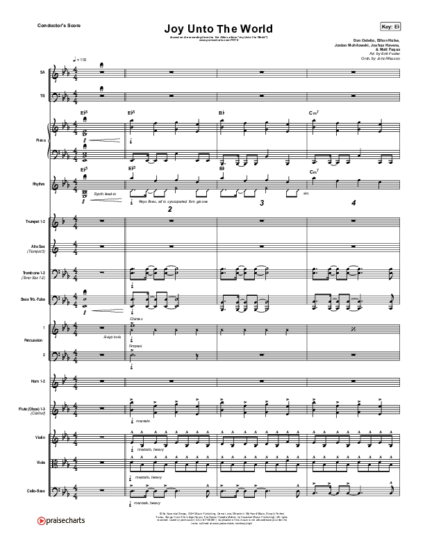 Joy Unto The World Conductor's Score (The Afters)