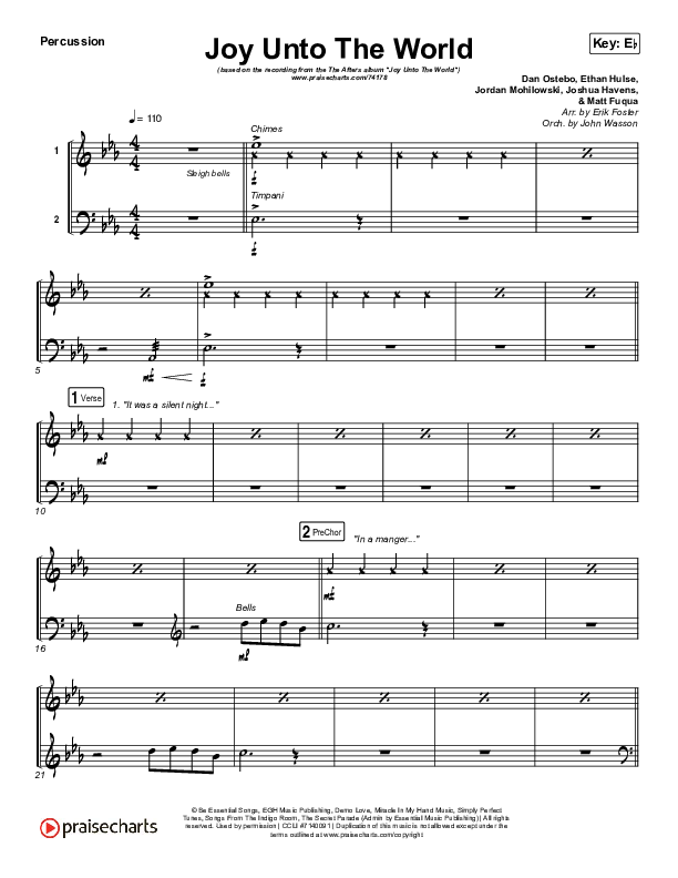 Joy Unto The World Percussion (The Afters)