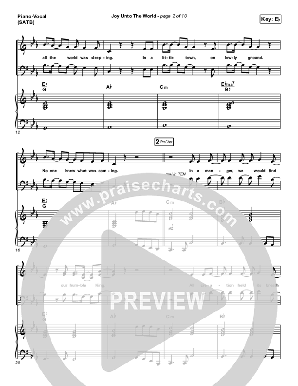 Joy Unto The World Piano/Vocal Pack (The Afters)