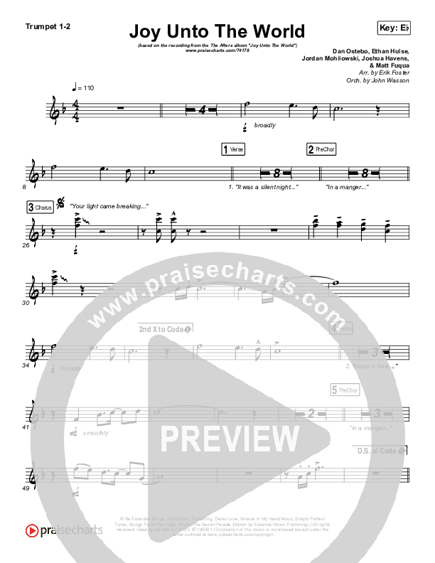 Joy Unto The World Trumpet 1,2 (The Afters)