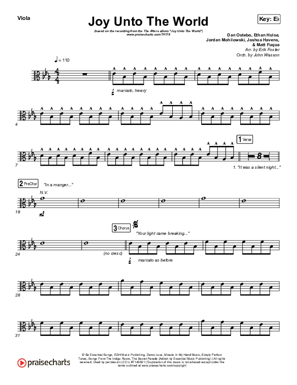 Joy Unto The World Viola (The Afters)